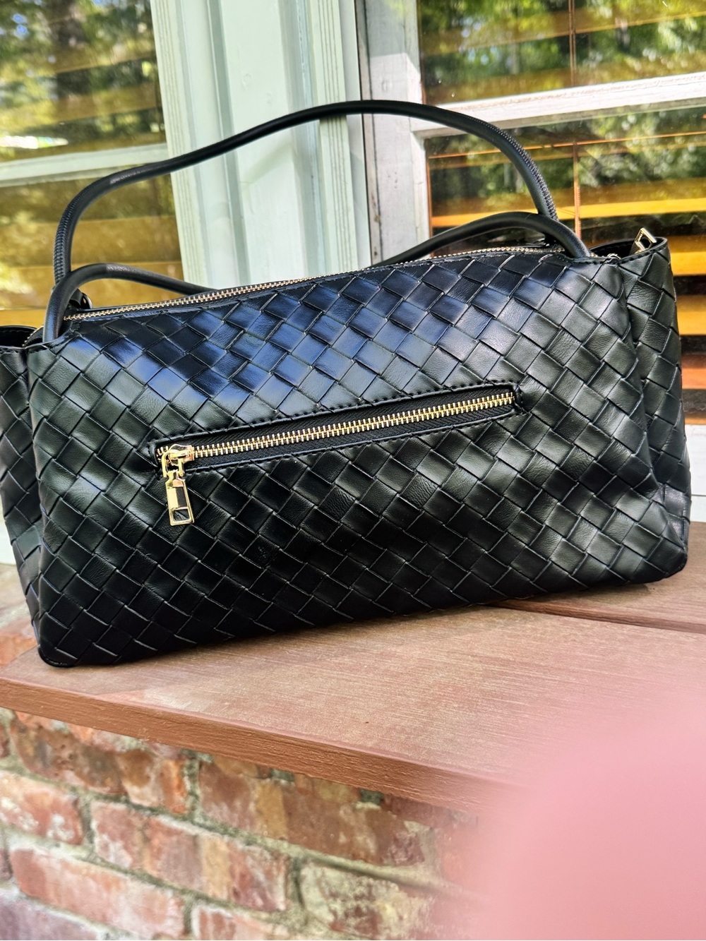 Ello Black Woven Tote w/ Tassel Charms & Crossbody Strap — EUC - Picture 11 of 15